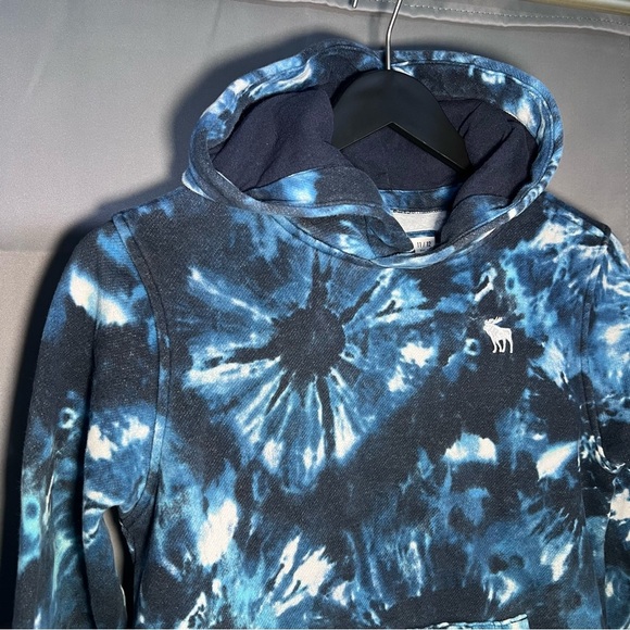 Youth Abercrombie & Fitch Blue Tie-Dye Hoodie - Picture 6 of 8